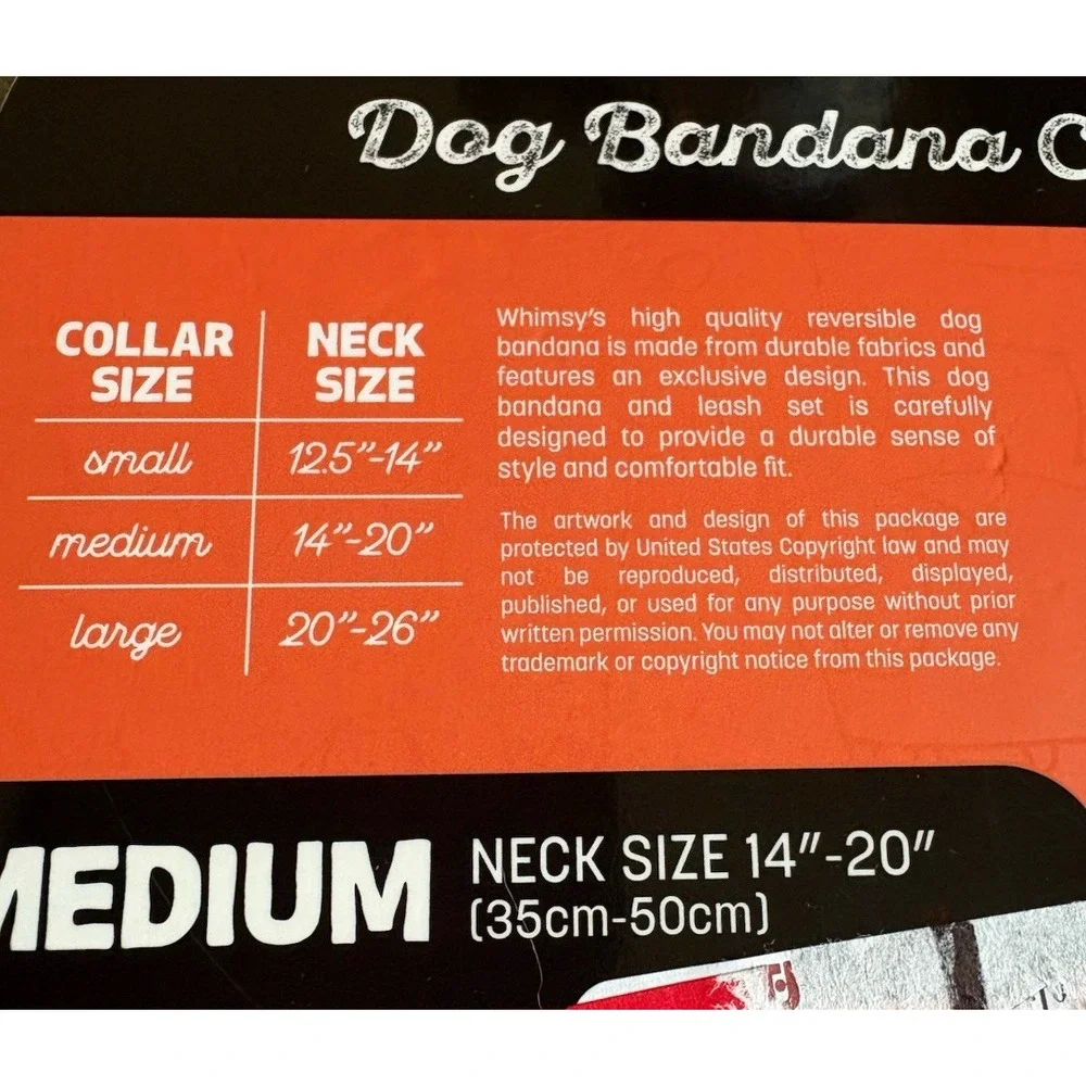Doghaus Whimsy Dog Bandana Collar Reversible Ghost Halloween M Dc0335GH
